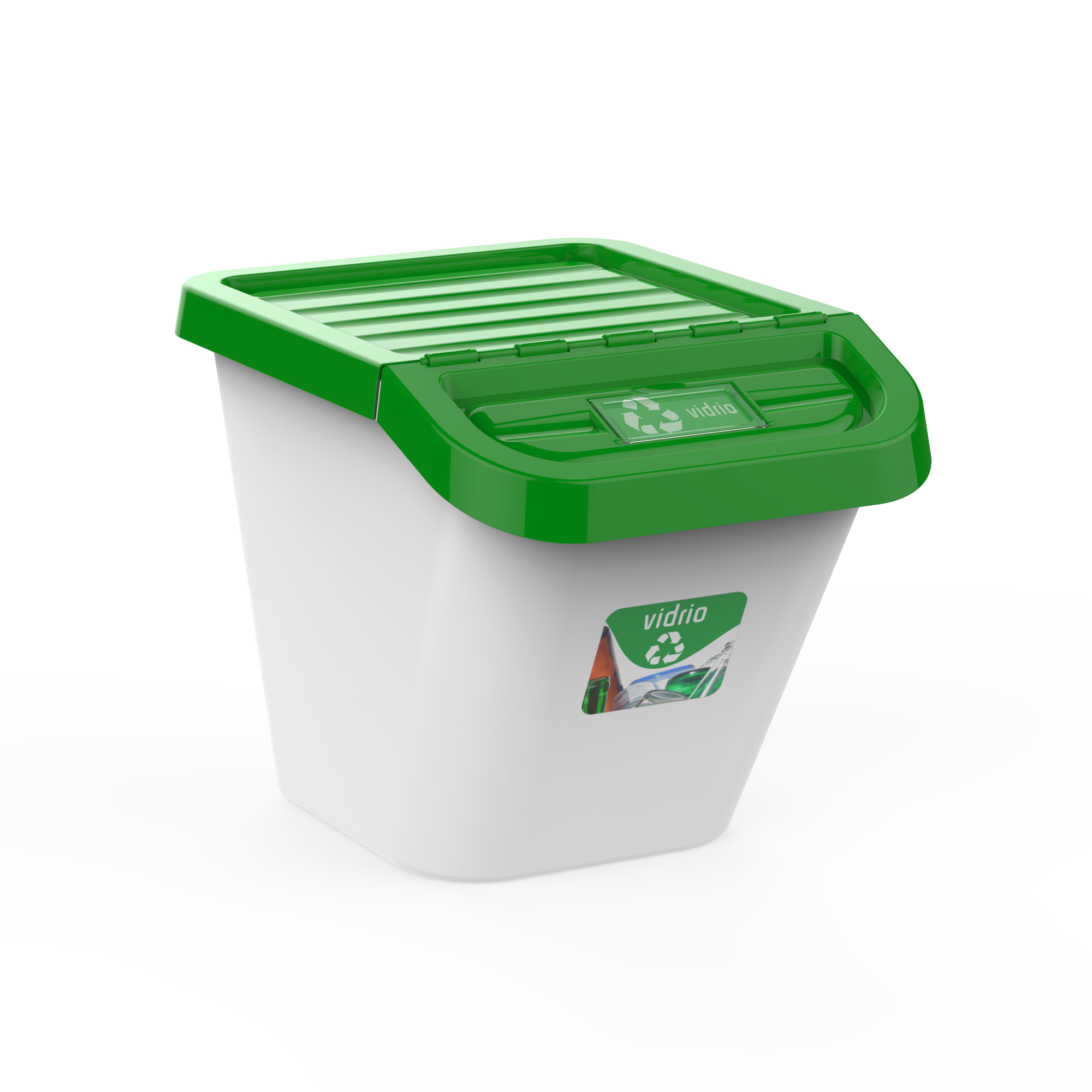 Cubo Reciclaje Apilable Papel y Cartón 30L - USE FAMILY